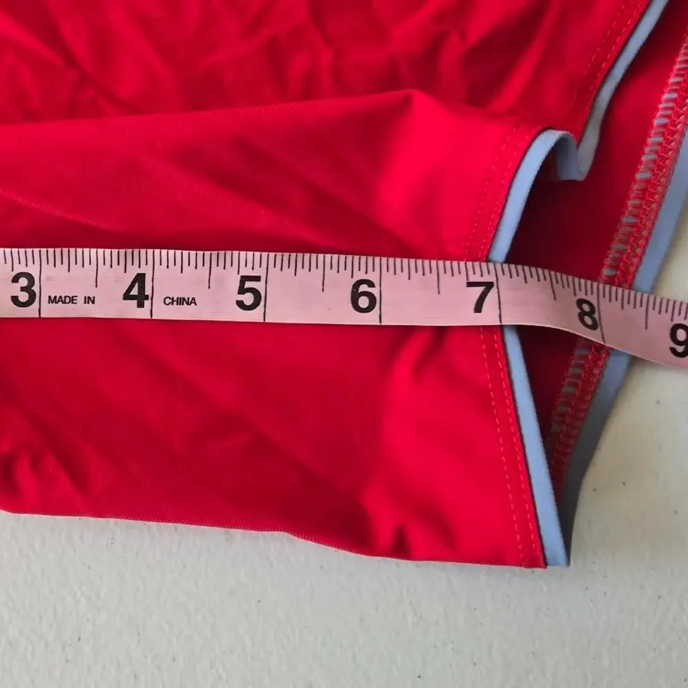 rhone mens swimming shorts trunks red blue 34